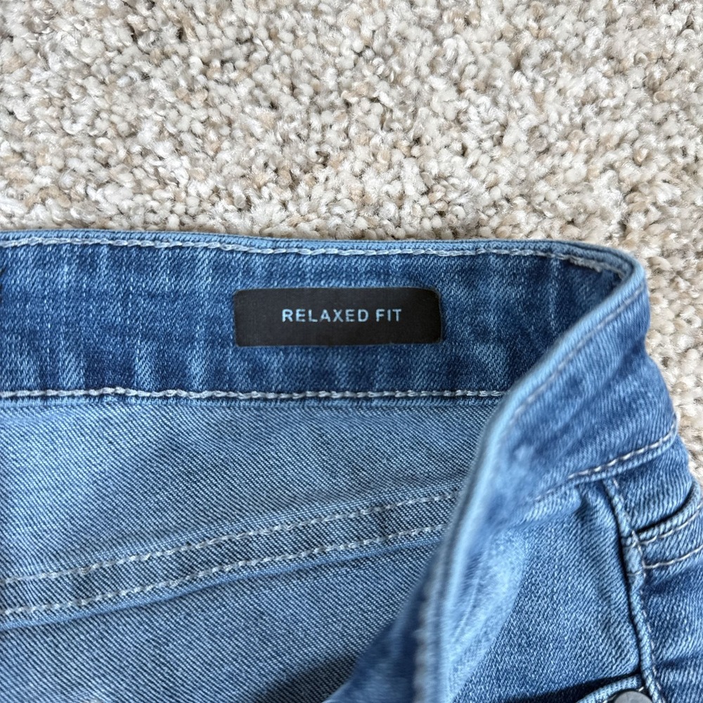 Judy Blue Jeans Womens 28 Relaxed Fit Distressed Ripped Knee Medium Blue Painted - Picture 10 of 13